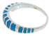 Silver Southwestern Turquoise Inlay Ring Size 6-3/4 TX45465